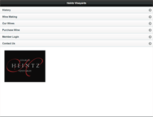 Tablet Screenshot of heintzvineyards.com